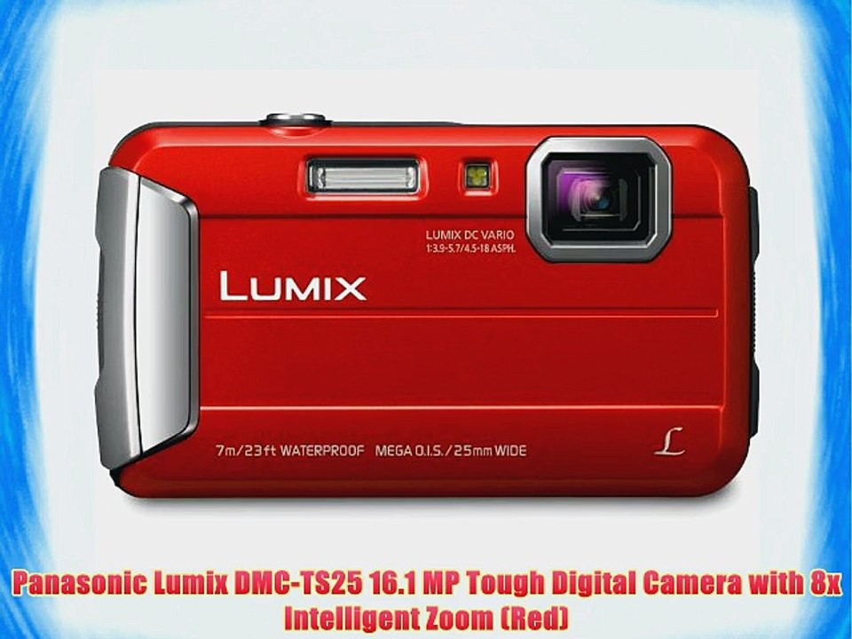 Panasonic Lumix DMC-TS25 16.1 MP Tough Digital Camera with 8x Intelligent Zoom (Red)