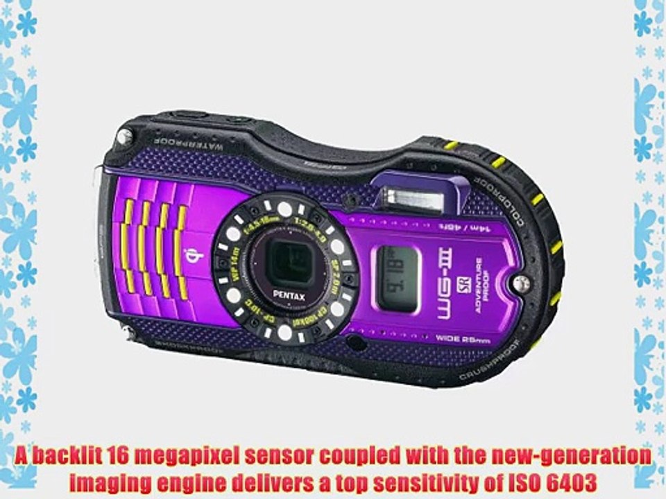 Pentax Optio WG-3 GPS purple 16 MP Waterproof Digital Camera with 3-Inch LCD Screen (Purple)