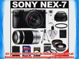 Sony Alpha NEX-7 Digital Camera Body and E 18-55mm OSS Lens -Black with E 55-210mm Lens  32GB