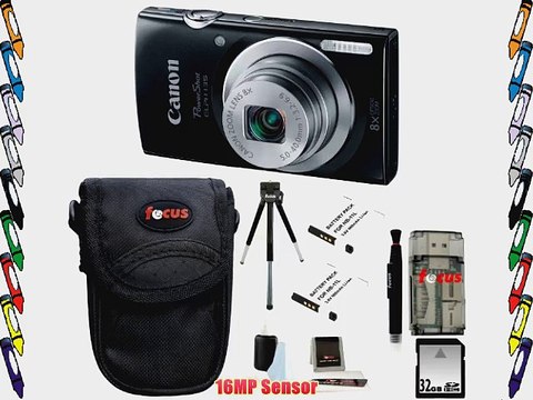 Canon PowerShot ELPH 135 (Black) 32GB Memory Card All in One High Speed Card Reader Standard