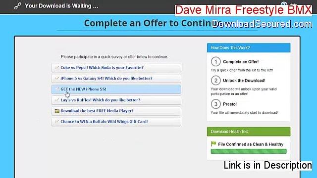 Dave Mirra Freestyle BMX Serial [Risk Free Download]