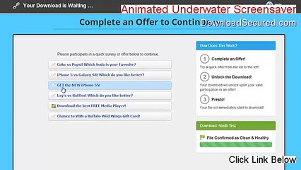 Animated Underwater Screensaver Download (Instant Download)