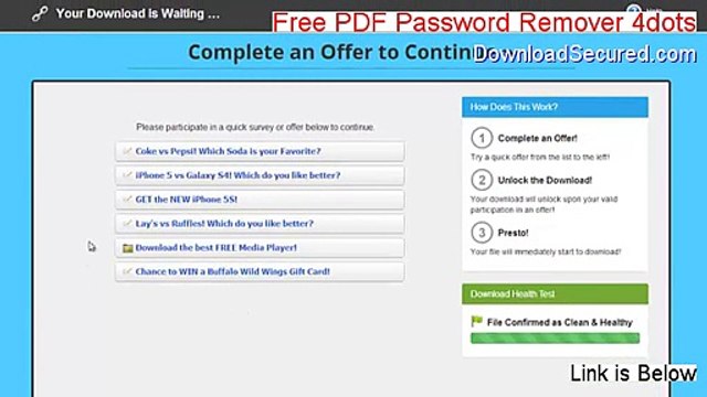 Free PDF Password Remover 4dots Key Gen [Download Now]