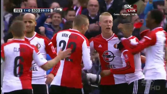 Lex Immers 1:0 | Feyenoord - ADO Den Haag 01.02.2015 HD