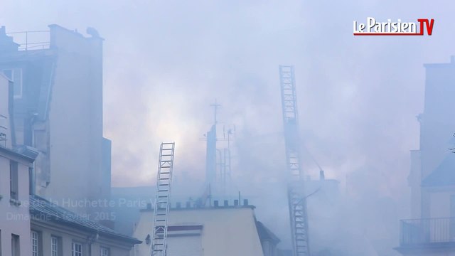 Incendie dans le quartier Latin parisien