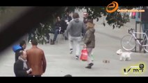 Cristiano Ronaldo shows up his skills in the streets dressed up as a homeless man