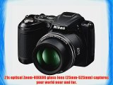 Nikon Coolpix L310 14.1MP Digital Camera with 21x Optical Zoom - BLACK