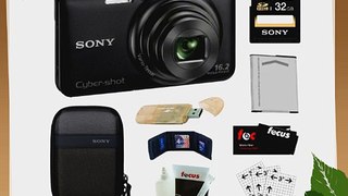 Sony Cyber-shot DSC-WX80/B Compact Zoom Digital Camera in Black   Sony 32GB SDHC Class 10