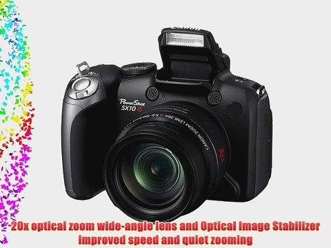 Canon Powershot SX10IS 10MP Digital Camera with 20x Wide Angle Optical Image Stabilized Zoom