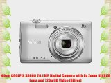 Nikon COOLPIX S3600 20.1 MP Digital Camera with 8x Zoom NIKKOR Lens and 720p HD Video (Silver)