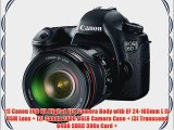 Canon EOS 6D Digital SLR Camera Body with EF 24-105mm L IS USM Lens with 64GB Card   Case