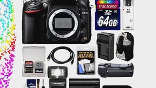 Nikon D610 Digital SLR Camera Body with 64GB Card   Sling Case   Flash   Grip   Battery