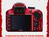 Nikon D3300 24.2 MP CMOS Digital SLR Body Only (Red) (International Model No Warranty)