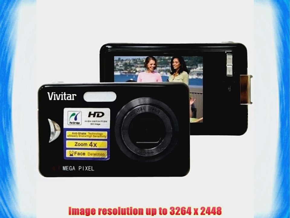 Vivitar V8025 8.1MP HD Super-slim Digital Camera with 2.4-Inch TFT LCD