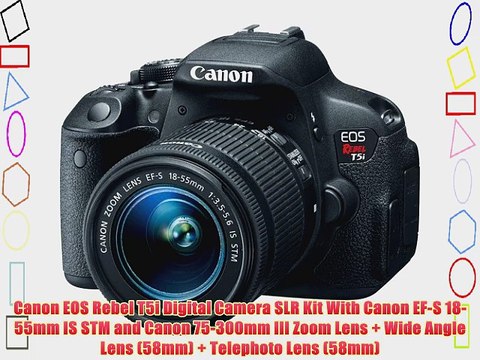 Canon EOS Rebel T5i 18.0 MP CMOS Digital Camera SLR Kit With Canon EF-S 18-55mm IS STM Canon