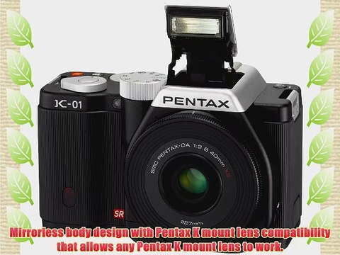 Pentax K-01 16MP APS-C CMOS Compact System Camera Kit with DA 40mm Lens (Black)