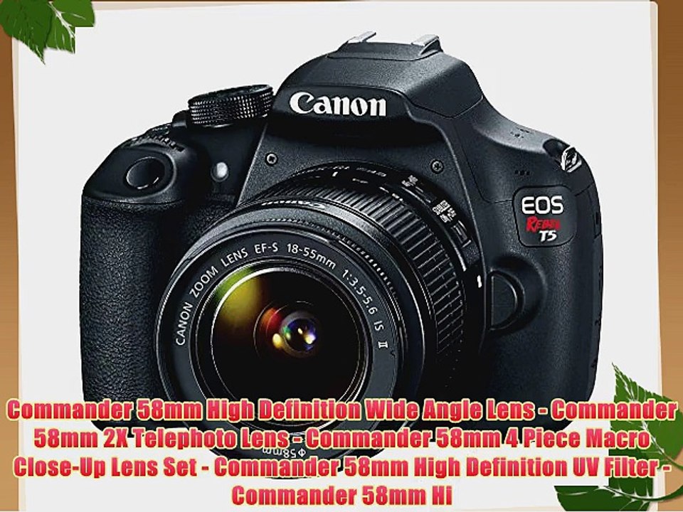 Canon EOS Rebel T5 18 MP CMOS Digital SLR Full HD Video Body with EF-S 18-55mm IS II Lens