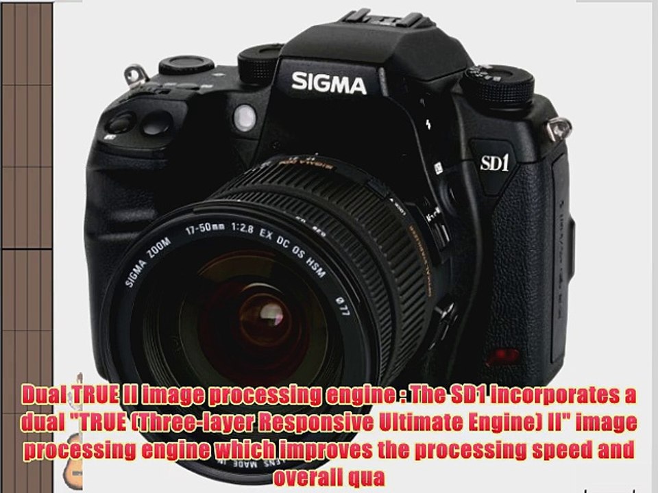 SIGMA SD1 Merrill 17-50 mm F2.8 EX DC OS HSM LENS KIT With English instruction manual and A