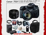Canon EOS 70D Digital SLR Camera With Canon EF-S 18-135mm f/3.5-5.6 IS STM Lens