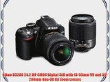 Nikon D3200 24.2 MP CMOS Digital SLR with 18-55mm VR and 55-200mm Non-VR DX Zoom Lenses
