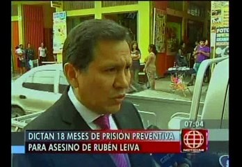 Asesino confeso de Rubén Leiva pasará 18 meses en prisión