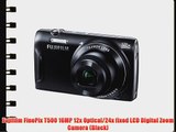 Fujifilm FinePix T500 16MP 12x Optical/24x fixed LCD Digital Zoom Camera (Black)