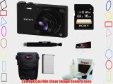 Sony DSC-WX350/B DSCWX350 WX350 18 MP Digital Camera (Black)   Sony 16GB SDHCMemory Card