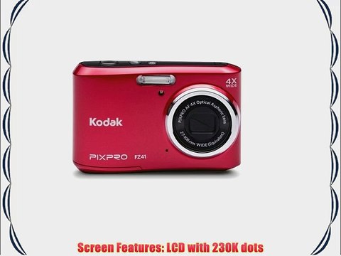 Kodak PixPro FZ41 16-Megapixel Digital Camera | Red