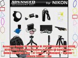 Accessory Bundle Kit For Nikon Df D5200 D5300 D3300 D3200 D3100 D5100 D610 DSLR Camera Includes