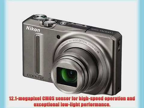 Nikon COOLPIX S9100 12.1 MP CMOS Digital Camera with 18x NIKKOR ED Wide-Angle Optical Zoom