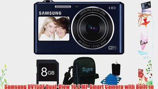 Samsung DV150F Dual-View 16.2 MP Smart Camera with Built-in Wi-Fi - Black Deluxe Bundle With