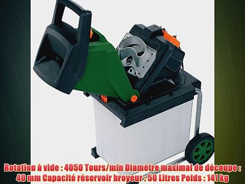 Broyeur de branches vegetaux jardin ?lectrique 2500 watts 50 L
