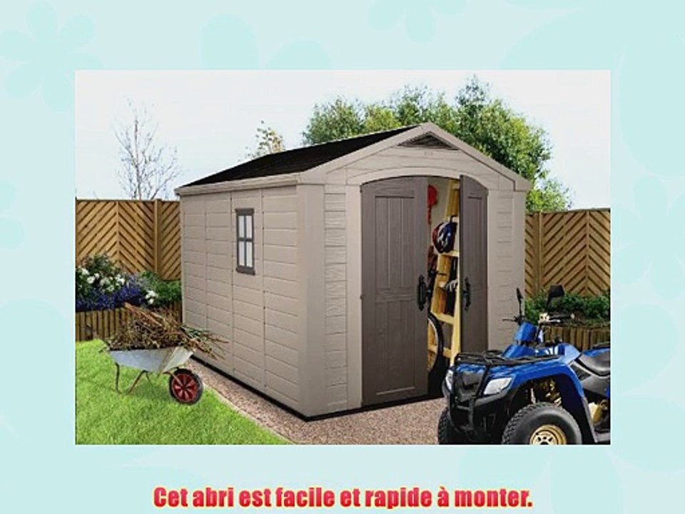 Chalet-Jardin 12SYDNEY 811 Sydney Abri de Jardin en PVC R?sine Beige et Marron 257 x 332 x