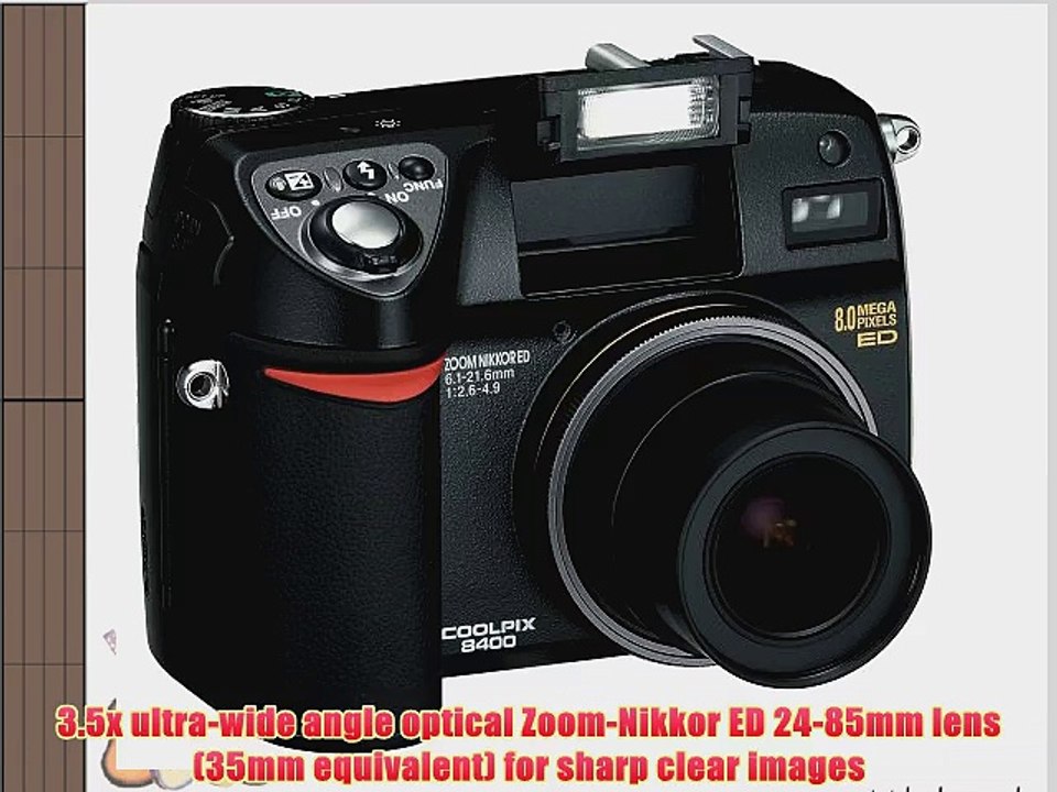Nikon Coolpix 8400 8MP Digital Camera with 3.5x Wide Angle Optical Zoom Lens