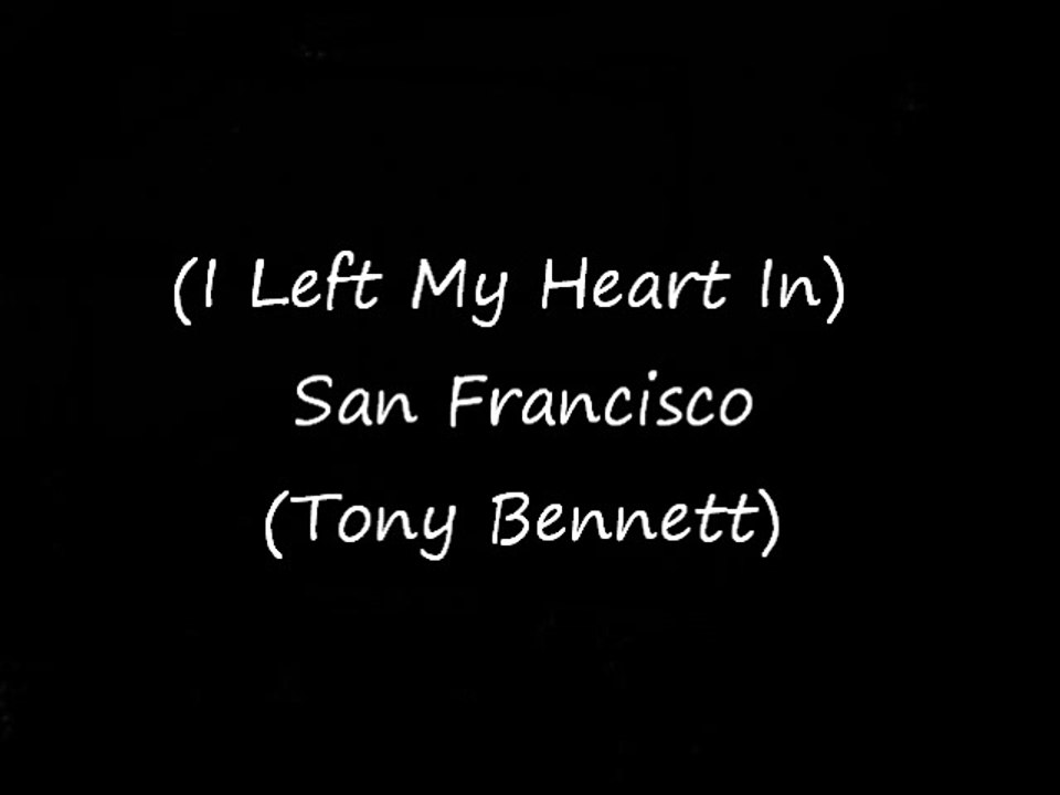 (I Left My Heart In) San Francisco (tony bennett) - go-charts musical arrangements