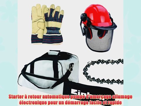 Einhell Kit tron?onneuse BG-PC 1235 kit avec 2?me cha?ne casque gants et sac de rangement 4501641