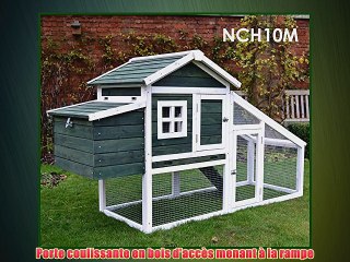 FeelGoodUK Poulailler 2 volailles Rampe d'acc?s et tiroir ? d?jections - NCH10 M VERT