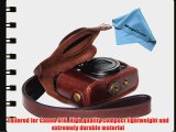MegaGear Ever Ready Protective Dark Brown Leather Camera Case Bag for Canon PowerShot G16