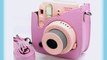 Woodmin Pink Vintga PU Leather Fuji mini case bag Fujifilm Instax Mini 8 Case