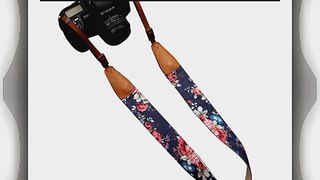 Print Denim/Leather Camera Shoulder Neck Strap for Leica Fuji Olympus 7134 !Beautiful Strap