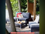 ALLIBERT Salon de jardin anthracite