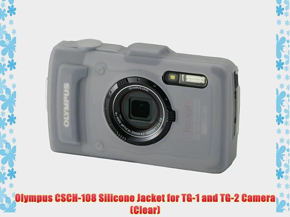 Olympus CSCH-108 Silicone Jacket for TG-1 and TG-2 Camera (Clear)