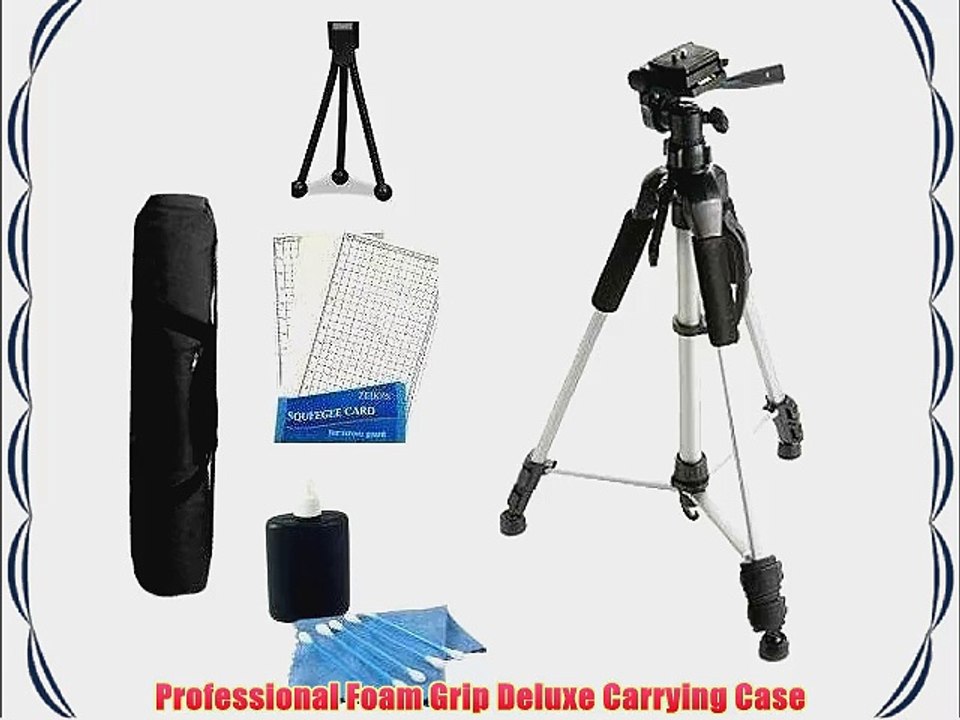 57 Camera / Camcorder Tripod w/ Carrying Case   Mini Tripod   LCD Screen Protectors   Camera