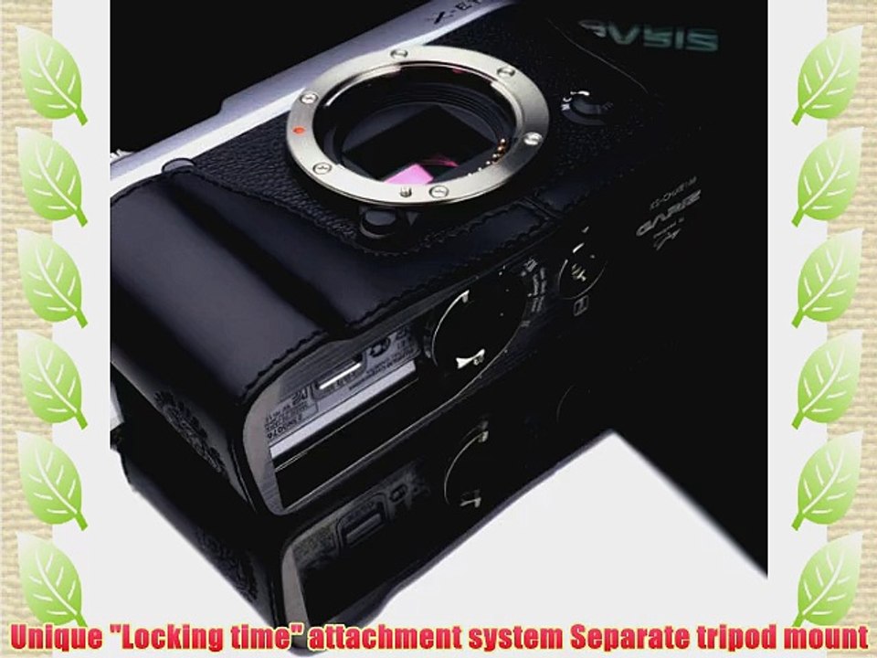 Gariz Genuine Leather XS-CHXE1BK Camera Metal Half Case for Fujifilm XE1 X-E1 Black