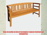 Banc de jardin terrasse en bois dur Tropical 140 x 43 x 82 cm Meuble ext?rieur