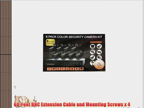 eN-Secure CCTV-8CH4CAM-KIT 8-Channel Security Surveillance DVR with 4 Indoor/Outdoor Cameras