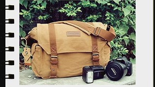 Koolertron Canvas Vintage DSLR SLR Camera Shoulder Case Backpack Rucksack Bag For Sony Canon