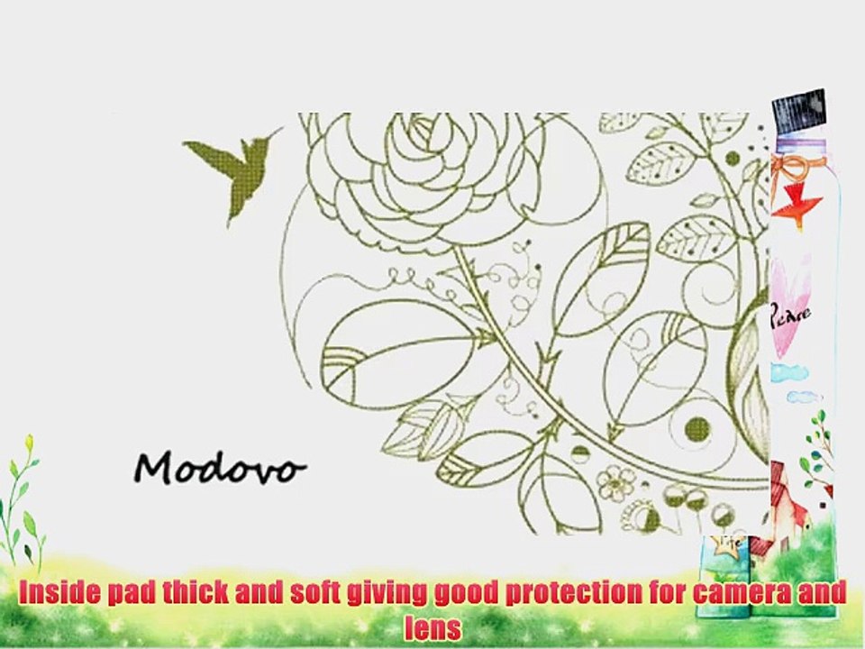 Modovo Canvas Leisure DSLR SLR Camera Bag Messenger Bag Adjustable Bottom Straps for Tripod