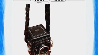 Black Genuine Leather Camera Shoulder Neck Strap for Rolleiflex SLR DSLR 2303