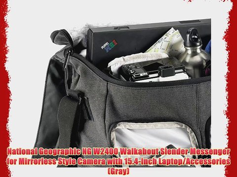 National Geographic NG W2400 Walkabout Slender Messenger for Mirrorless Style Camera with 15.4-Inch